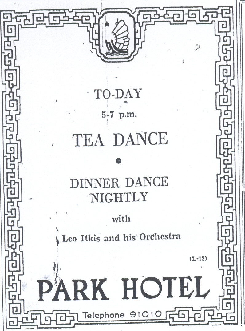 Park Hotel ad - 1941