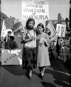 Protesting the Japanese invasion of Manchuria