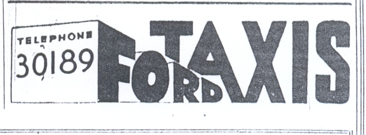 Ford Taxis ad - 1941