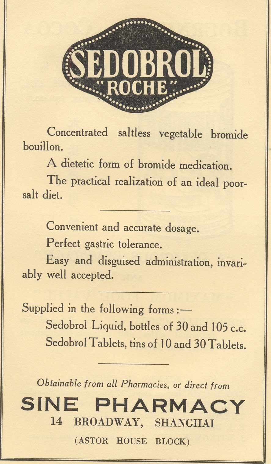 Sedobrol - Broadway - 1924 Sedobrol - Broadway - 1924