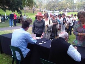 Signing queue Adelaide March 2012