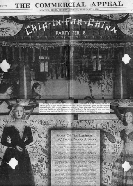 newspaper page Memphis chip in for china party
