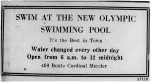 Cardinal Mercier swimming pool 1934