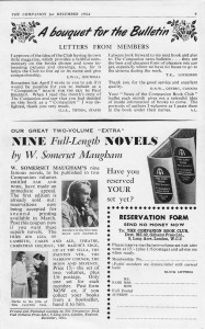 Somerset Maugham flyer 1955