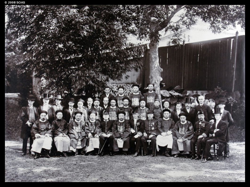 front row, fifth from left, is British Consul E.T.C. Werner